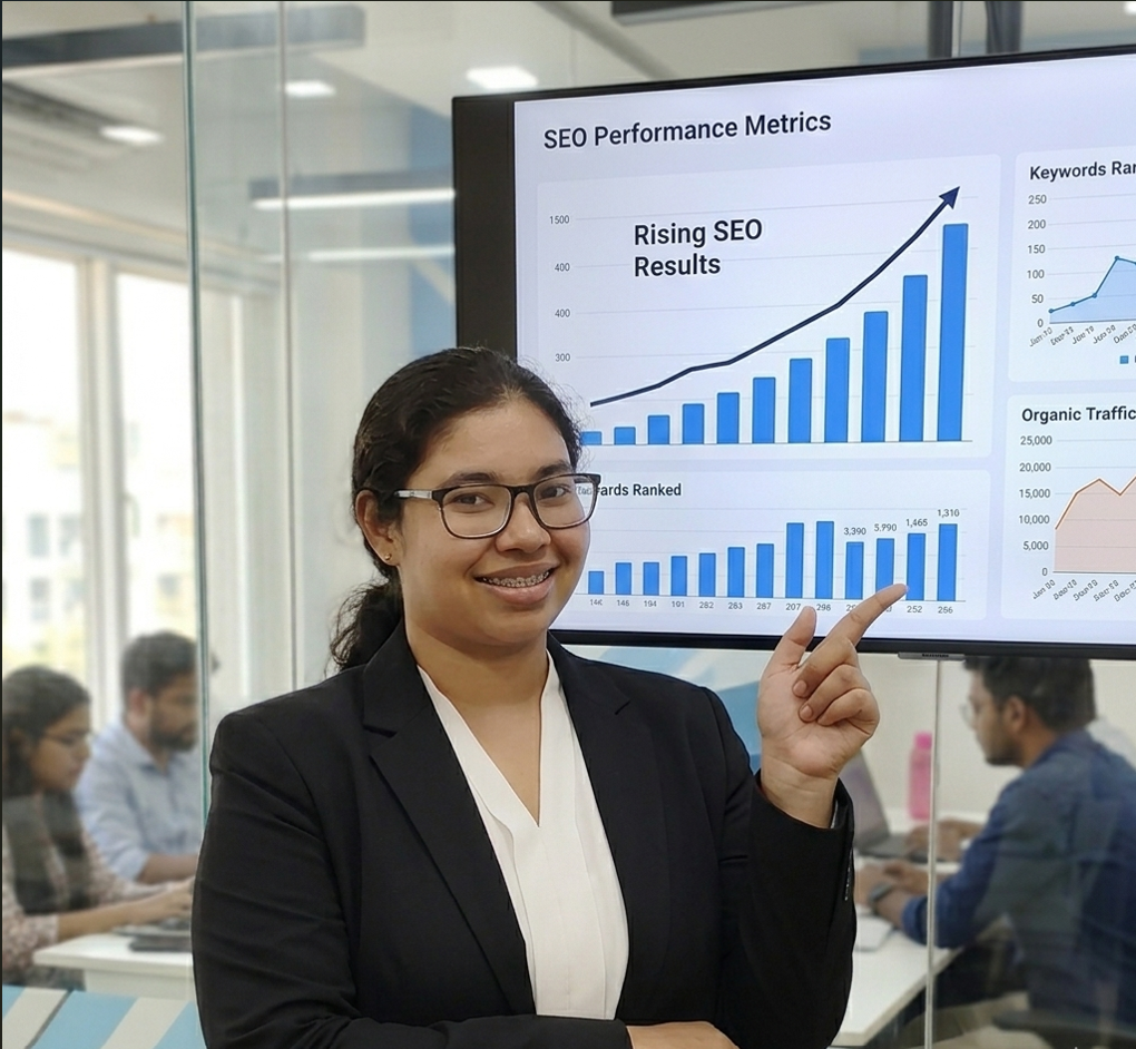 SEO expert in Pathanamthitta presenting website performance analytics